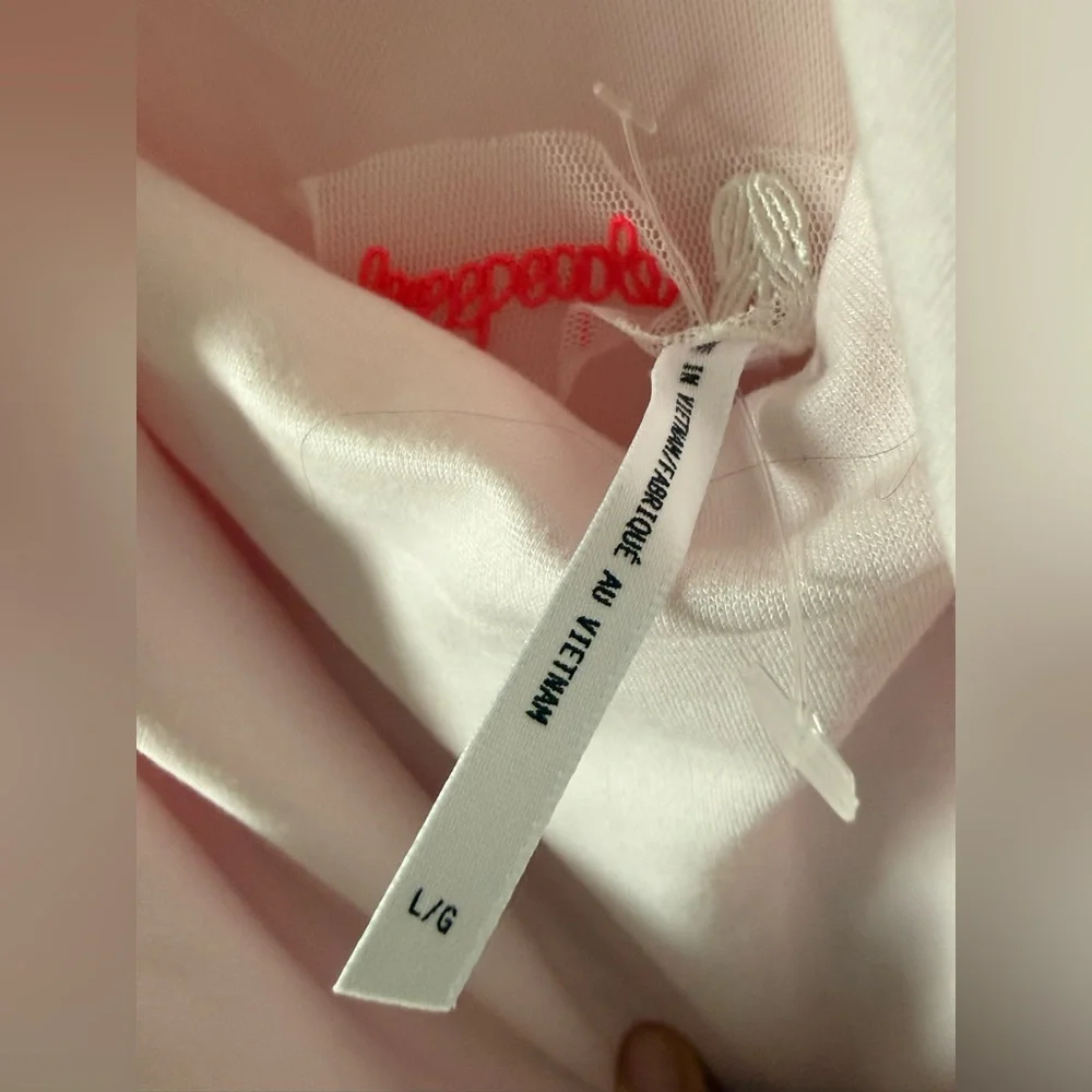 FREE PEOPLE  Genevieve Mini Dress Size L In Blossom Pink - Picture 9 of 13